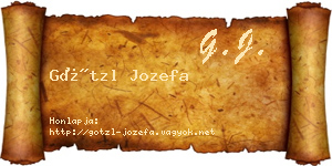 Götzl Jozefa névjegykártya